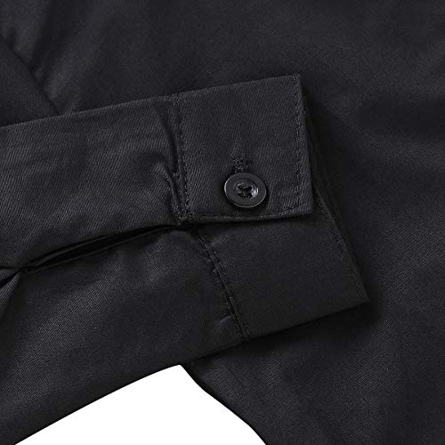 Sobowo ORTCI Black Baby Boy Dress Shirt Infant Formal Dress Shirt Bodysuit Long Sleeve Button Up One-Piece Romper Jumpsuit Wedding Party 0-24M thumb #1