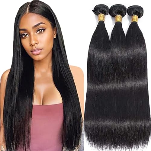 Cabello humano natural straight hair de 18 pulgadas y doble trama para extensiones de mujer