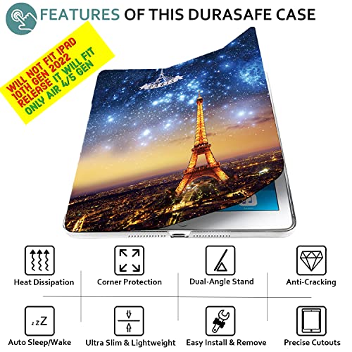 Image of DuraSafe Cases for iPad Air 5th 4th 6th 11th [ Air 11 /6 2024 /5 2022 /4 2020 ] A2588 A2316 MYFQ2HN /A MYFM2HN /A MYFR2HN /A MYFN2HN /A MYFQ2HN /A MYFM2HN /A MYFR2HN /A Printed PC Cover - Paris Night