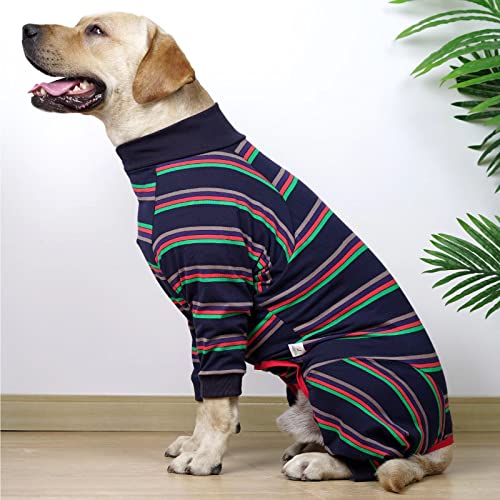 Image of Recovery Suit for Dogs After Surgery Dog Onesie Surgery Recovery Suit for Female Male Dogs Recovery Shirt for Abdominal Wounds or Skin Diseases Bodysuit Dogs Pajamas(Strip,XS)