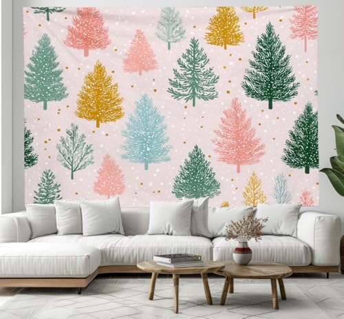 Tapices de lindo árbol de Navidad para decorar tu sala con un estilo nórdico y minimalista