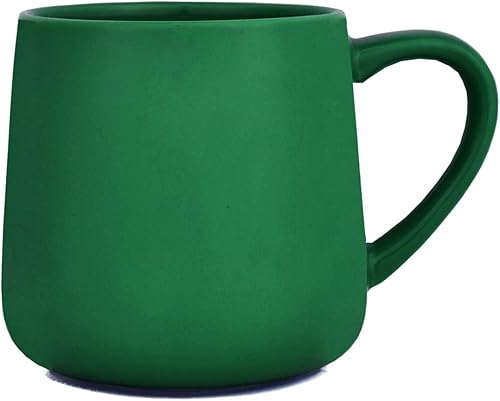 Bosmarlin Taza de café de cerámica brillante, taza de té para la oficina y el hogar, 18 onzas 532 ml., apta para lavavajillas y microondas