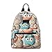 Produktbild LOUYT Mode Wasserdicht Nylon Frauen Rucksack Blumendruck Weibliche Mini Leinwand Schule Rucksack Mädchen College Laptop Bagpack   F088
