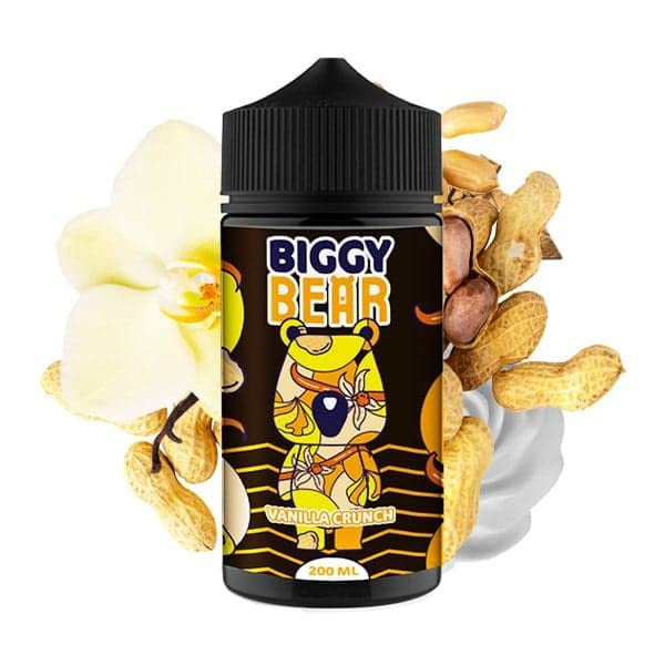 Biggy Bear Vanilla Crunch 200ml, Goût E Liquide, Cigarette Électronique, Sans Nicotine et sans Tabac