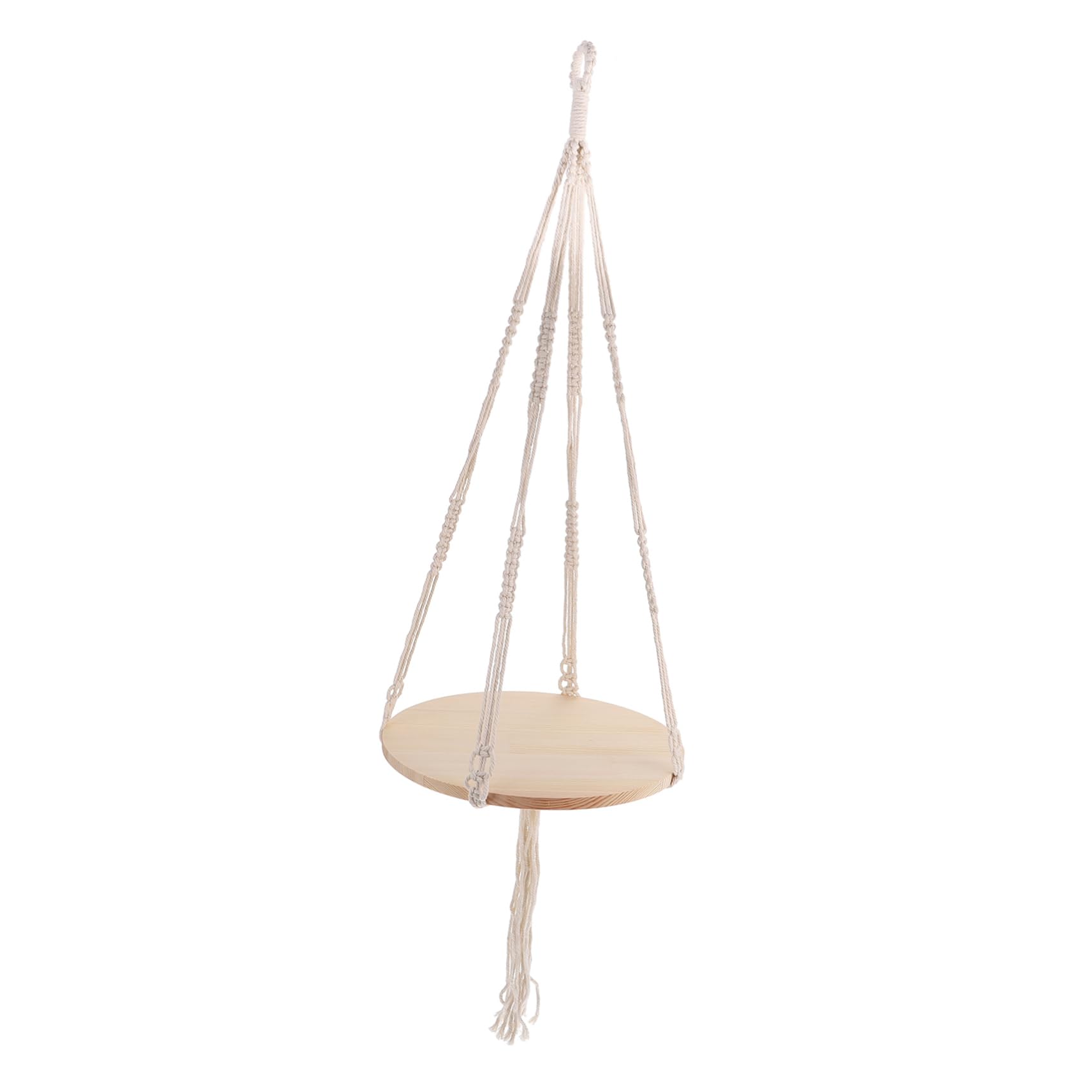 TOPPERFUN Borsa Appendi Piante Naturale Struttura in Legno, Fai da Te Decorazione per Piante, per Terrazze e Verande