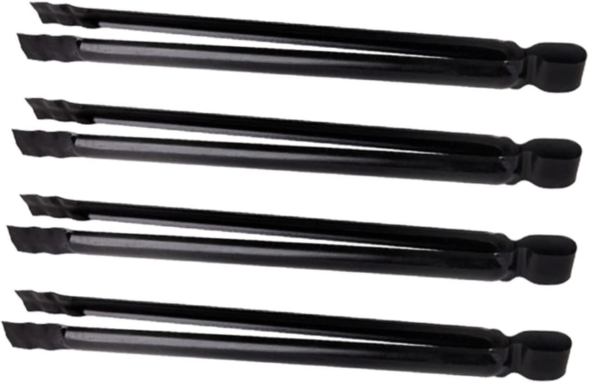 Bbq Charcoal Tongs Metal Black with Lengthened Handle 4pcs