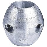 Martyr Streamlined Shaft Anodes Zinc Alloy for Saltwater CMX11 - Cathodic Protection for Iron/Steel Boats - Interlocking Halves with Full Shaft Contact - Easy Underwater Install