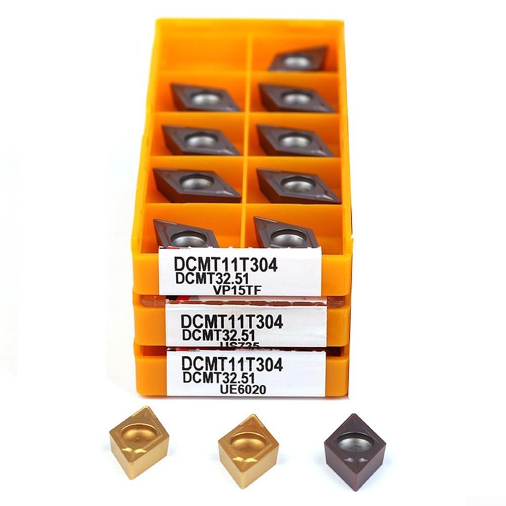 Placas de carburo torno CNC DCMT11T304 VP15TF para acero inoxidable y torneado