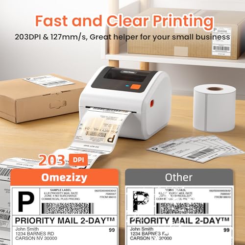 Image of Bluetooth Thermal Shipping Label Printer with Built-in Label Holder