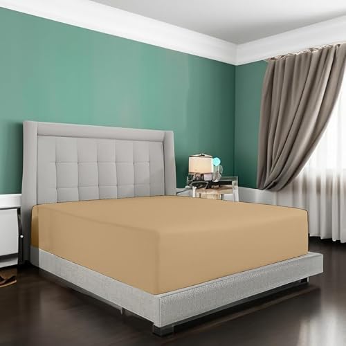 100% Egyptian Cotton Tween Fitted Sheet, 16 inch Drop Pocket | High Thread Count Ultra Soft Luxury & Breathable Fitted Bedsheet Perfect for Hotel, Bedroom | 39inch x 75inch by Gorayoo