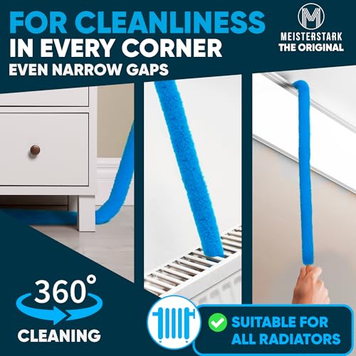 THE ORIGINAL Radiator Cleaner Brush 115cm I Flexible Scratch-Free Radiator Brush I Washable Radiator Cleaning Brush I Radiator Duster Brushes Long Thin Fits 99% of Gridded & Non-Gridded Radiators - Image 3