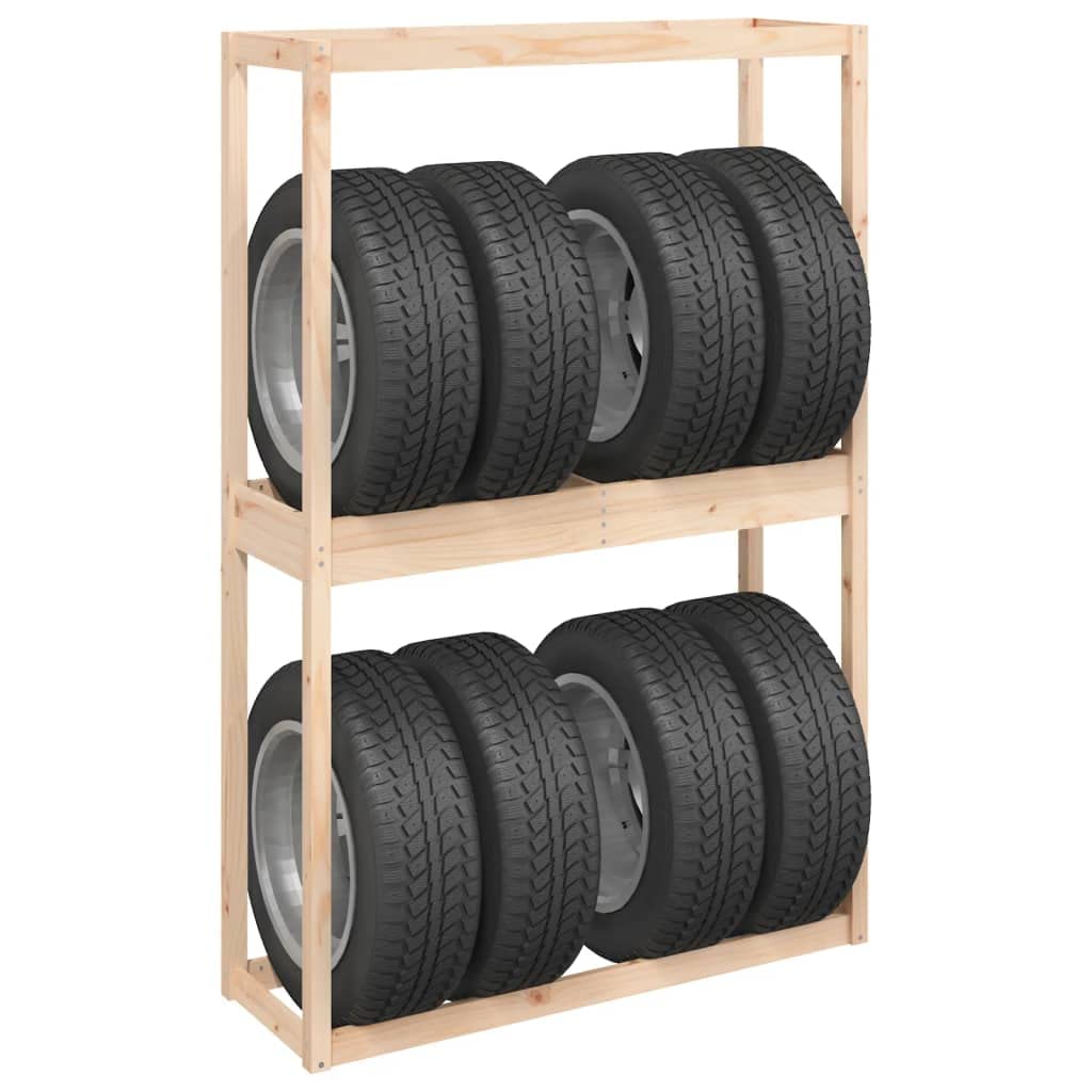 Porte-pneus 120x40x180 cm Bois de pin Massif,Entreprise & Industrie,Stockage Industriel,Étagères industrielles,13.54 kg-825003
