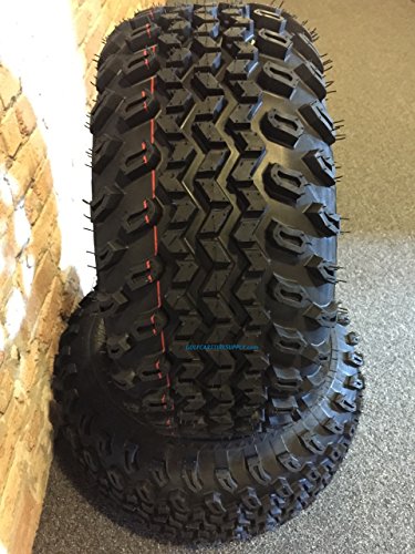 12" Stalker Black Aluminum Wheel And 23" All Terrain Golf Cart Tires Combo - Set Of 4 #TOP3