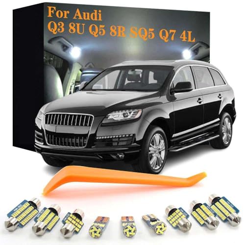 Genérico Kit de Luces Interiores LED para Coche, para Audi Q3 8U Q5 8R SQ5 Q7 4L 2008 2009 2010 2011 2012 2013 2014 2015 2016 2017 2018 2019