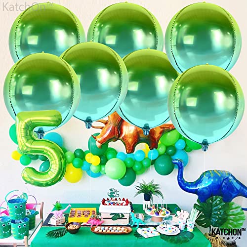 Image of KatchOn, Gradient Green Balloons - 22 Inch, Pack of 6 | XtraLarge Green Foil Balloons for Green Birthday Decorations, Tropical Party Decorations, Eid Decor, Graduation Decorations 2026