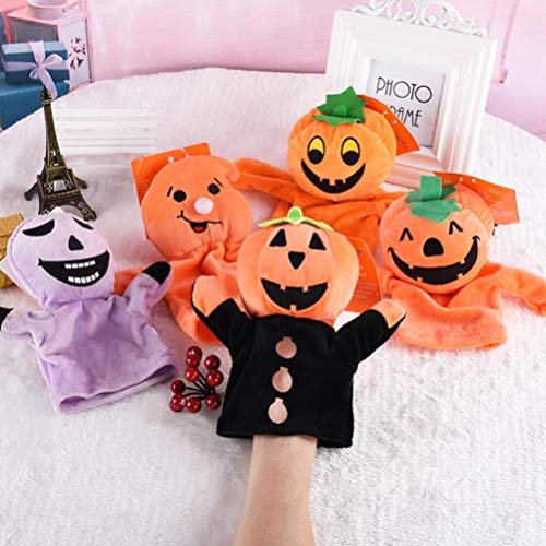 Fantoches de Mão de Halloween 2Pcs Abóbora Mão Show Muppet Recheado Plush Toy Presente para Meninos
