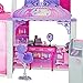 BARBIE Malibu Ave SHOPPING MALL 50+ Pieces PLAYSET w Working ESCALATOR, FASHION BOUTIQUE, HAIR SALON, FOOD COURT & THEATER - MALL is 2+ FEET High x 4 FEET Wide TOYSRUS EXCLUSIVE (2014)