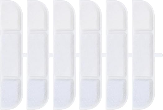 6PCS Pet Water Fountain Filters Compatible with DownyPaws DPWFP6 Pet Drinking Fountains Cat Water Dispenser Filters with Activated Carbon