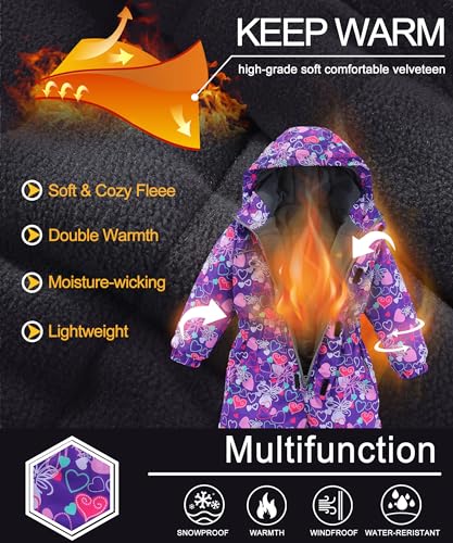 Image of M2C Boys Girls One Piece Snowsuit Winter Warm Ski Coveralls