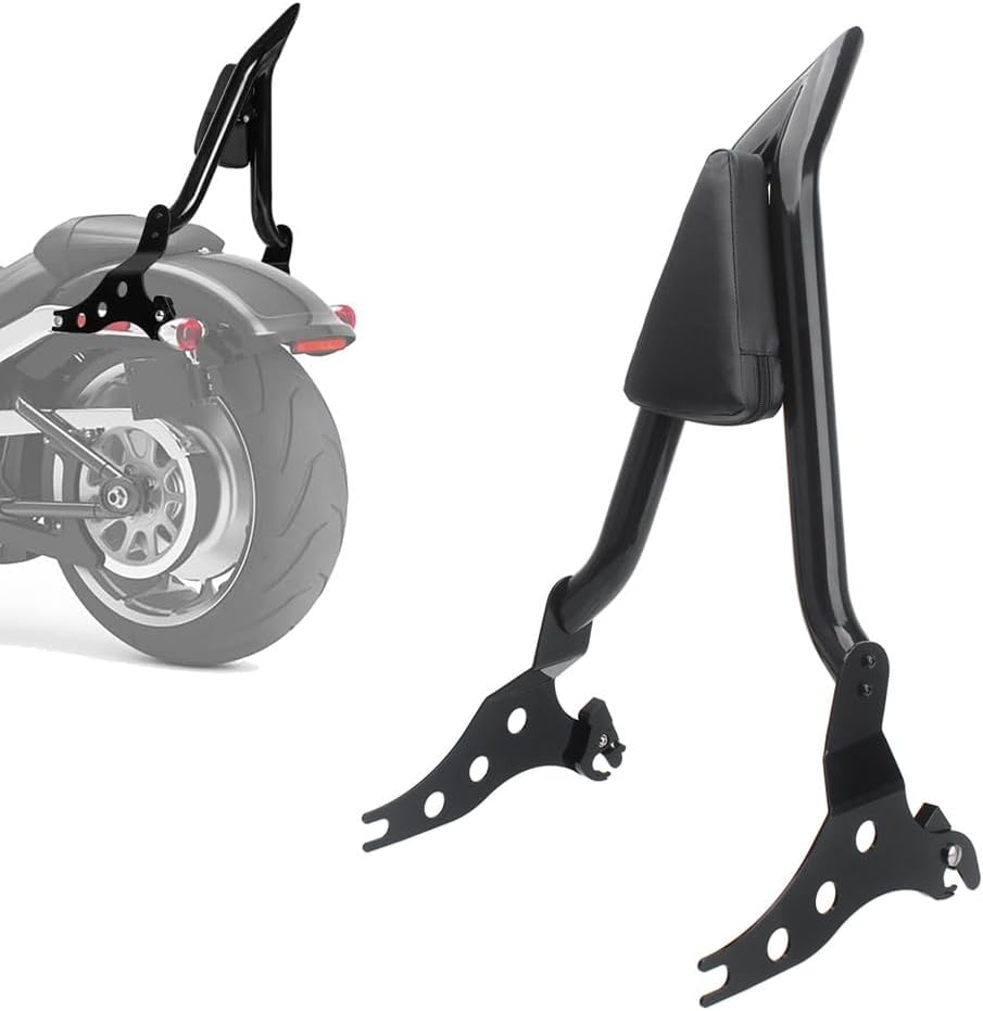 Motorcycle Sissy Bar Detachable Passenger Backrest Pad Fit for Harley Softail Breakout 2013-2023 Fat Boy FLFBS FLFB 2018-2023, black