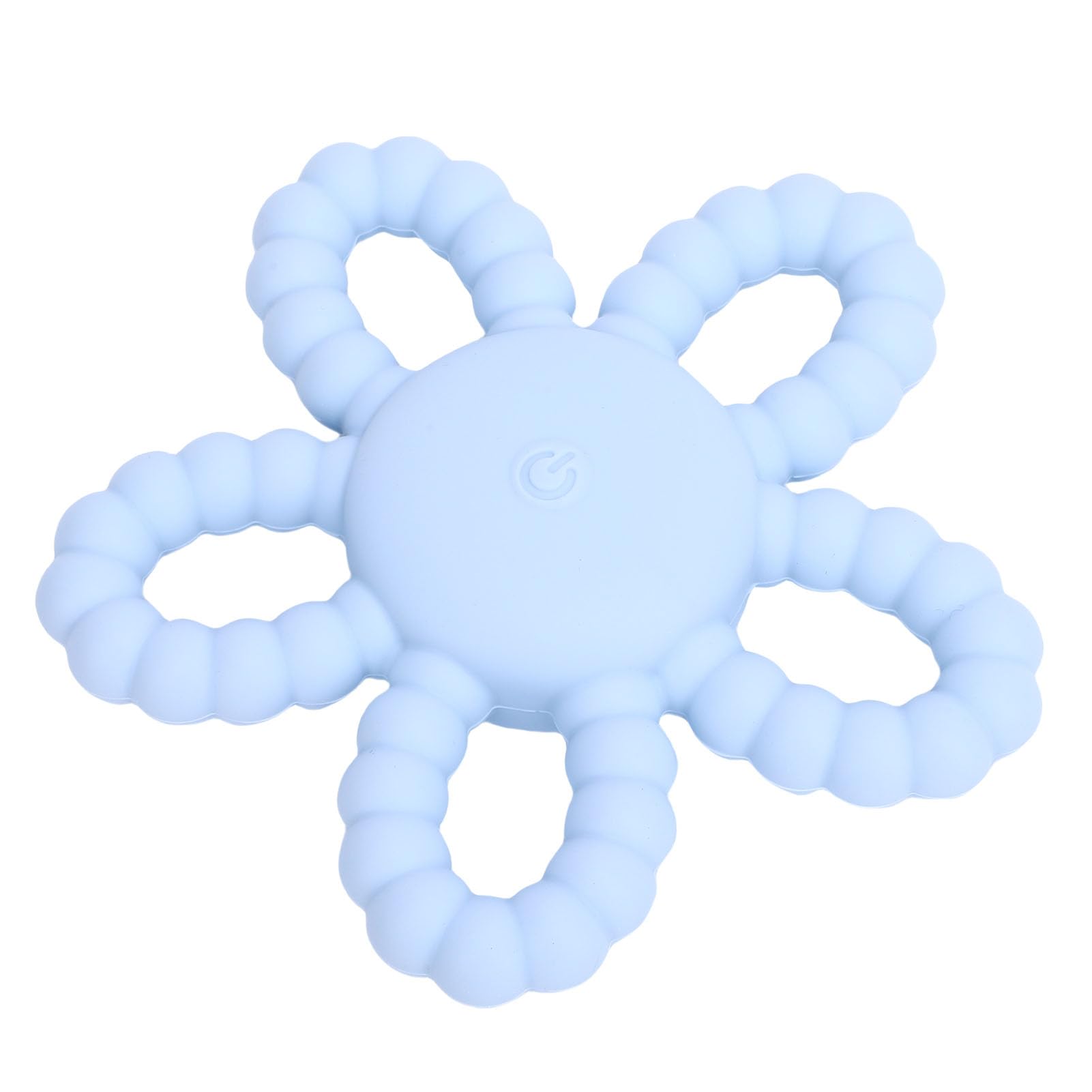 Generic Vibrating Sensory Chew Toy Textured Massage Silicone Teether Easy Grasp for Babies 6-12 Months Old, Easy to Clean (Sky Blue) — view 2