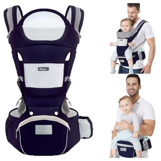 Mochilas Canguru Portador Ergonômico Carregador De Bebê 3 Em 1 (Azul)