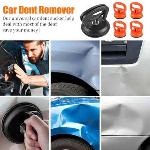 Image of Dent Puller,Powerful Car Dent Puller,Powerful Suction Dent Removal Kit for Cars,with Mini and Big,Dent Remover Tool for Car Dent Repair (1 Black + 4 Orange)