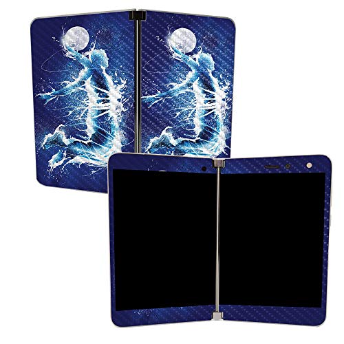 Image of MIGHTY SKINS MightySkins Carbon Fiber Skin for Microsoft Surface Duo - Jump to The Moon | Protective, Durable Textured Carbon Fiber Finish | Easy to Apply | Made in The USA