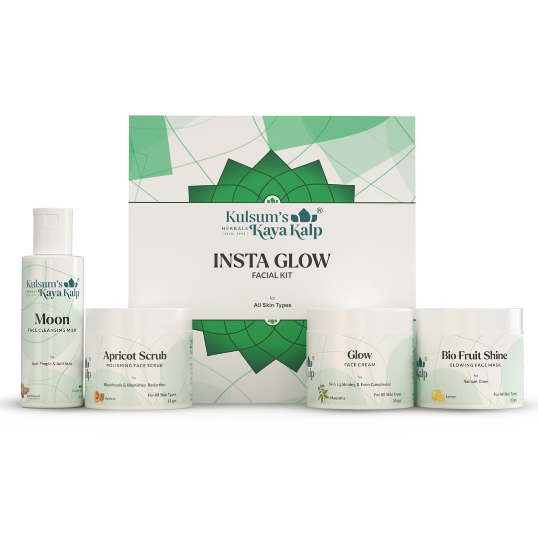 Kulsum's Kaya Kalp Insta Glow Facial Kit For Glowing & Flawless Skin , 65 g