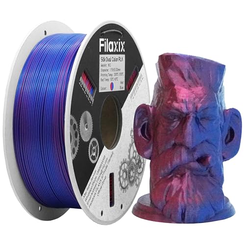 Silk Dual Color PLA Filament 1.75mm, Silk Shiny Coextrusion Filament, Compatible with...