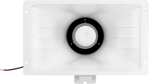 Miniatura 2 de QWORK Altavoz de bocina de alimentación, 100 W 8 ohmios altavoz PA interiorexterior, blanco