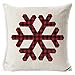 morneve Poszewka na poduszkę na sofę Boże Narodzenie dekoracyjna bawół krata rustykalna farma lniana kanapa sofa samochód na zewnątrz dekoracja domu kwadratowa poszewka na poduszkę z zamkiem wzór płatka śniegu 18 x 18 45 cm