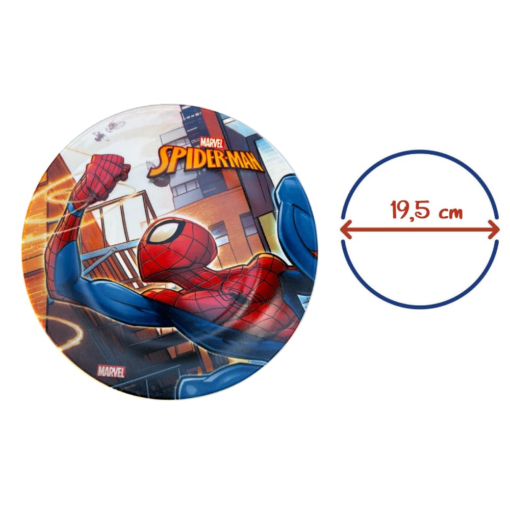 set 3 pezzi in ceramica spiderman marvel tazza ciotola piatto stoviglie per bambini in confezione