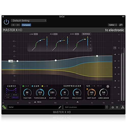 TC Electronic MASTER X HD NATIVE/MASTER X HD-DT Multiband-Dynamikprozessor-Plug-In mit optionalem Hardware-Controller