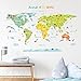 DECOWALL DL-1815 Animali del mondo Adesivi da Parete Decorazioni Stickers Murali Soggiorno Asilo Nido Camera Letto per Bambini decalcomanie