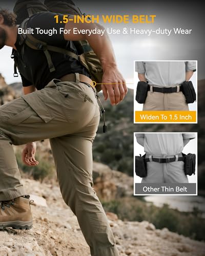 CHAOREN Ratchet Tactical Belt Men – 1.5" Adjustable Nylon Web Belt – Quick Release for Work, EDC, Outdoor Use3