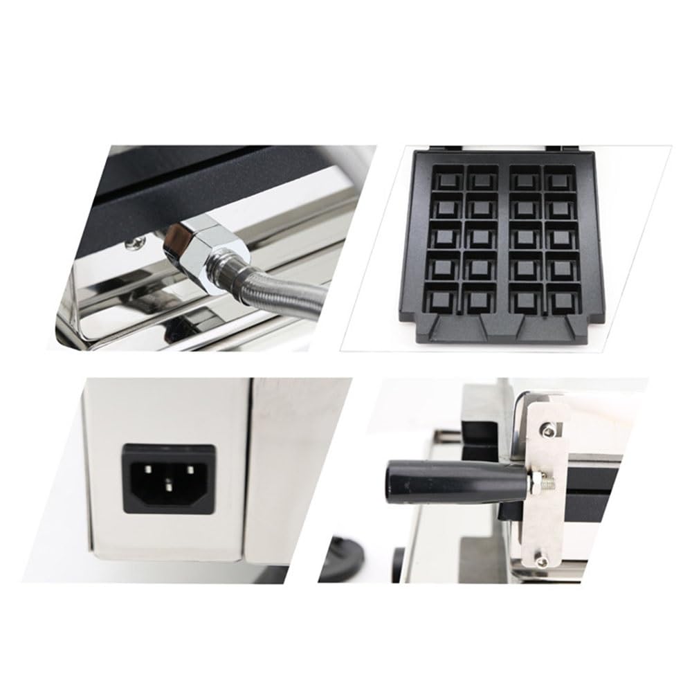 Máquina para Hacer gofres belgas de 2 rebanadas, Plancha eléctrica para gofres, Control de Temperatura y Tiempo, Antiadherente, Calentamiento Uniforme por Ambos Lados, adecua(