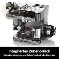 Ninja Luxe Premier 3-in-1 Kaffeemaschine für Espresso, Cold Brew & Filterkaffee, 4 automatische Schaumeinstellungen, Grau-Metall – Ansicht 3