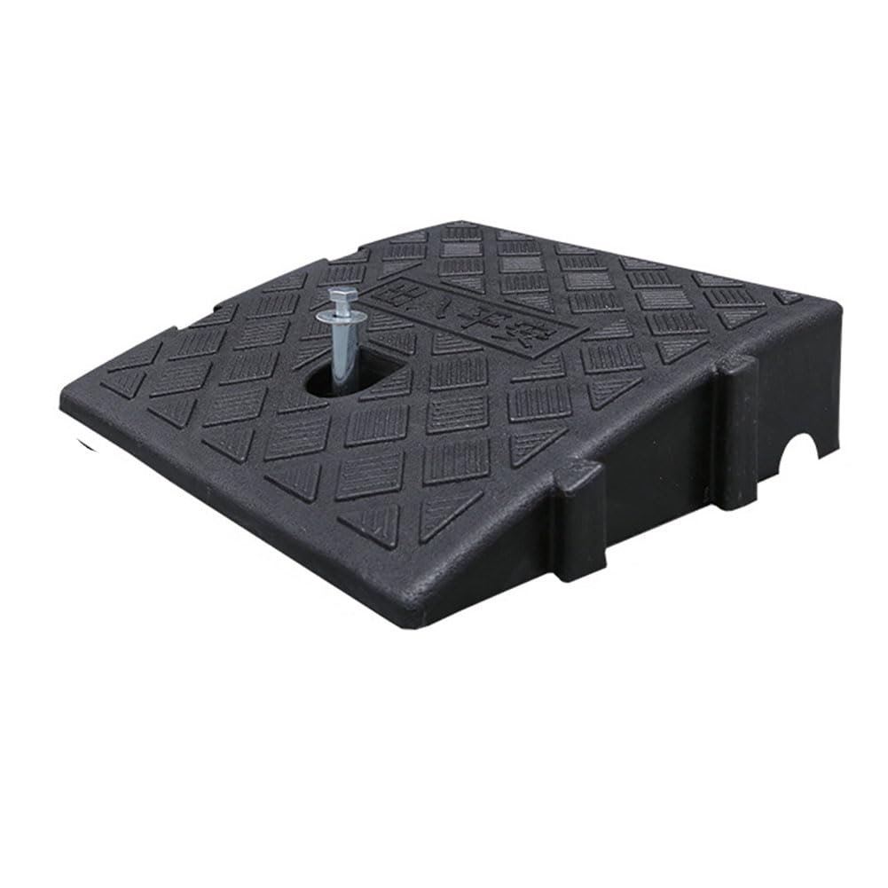 Rampa de Bordillo 500×270×120mm Rampa de Bordillo Portátil Rampa de Umbral de Plástico Ligero 12CM de Altura Rampa de Transición para Aceras Coche Bicicleta Silla de Ruedas Motocicleta Carretilla