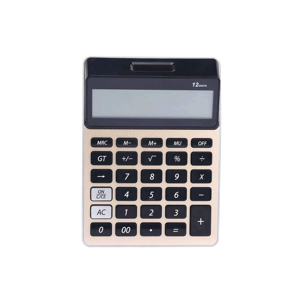 JFDBGU Commercial Desktop Calcolatrice Batteria e Display LCD Alimentato Solar Hybrid, Grande for la casa e Uso Ufficio