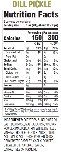 Miniatura 3 de Hal's New York Kettle - Patatas fritas cocidas sin gluten con sabor a pepinillos de eneldo, 2 onzas (paquete de 24)