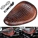 KATUR Universale Moto Coccodrillo Stile Sella Solo Sedile Cuscino Primavera per Harley/Honda/Yamaha/Kawasaki Marrone