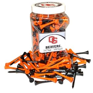 Team Golf NCAA Oregon State Beavers Jar Of 175 Golf Tees 2-3/4″ Golf Tees, 175 Pack, Regulation Size, Multi Team Colors