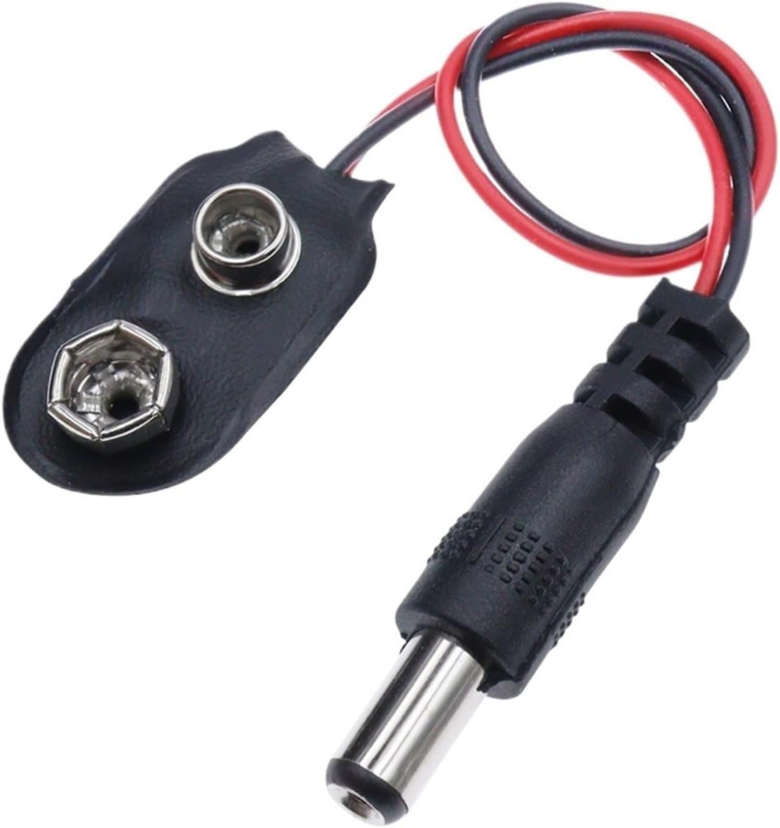 9V Connector Power Clip DC Jack Male Female Alligator Clip Adapter Wire Holder Cable(I Teype,5PCS)