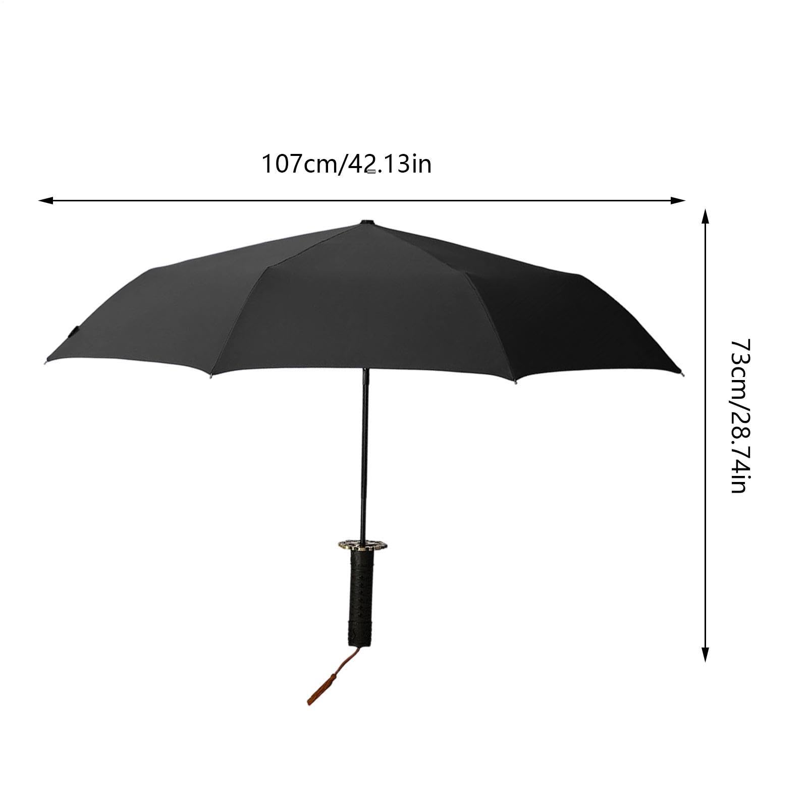 Genérico Paraguas Plegable Para Viaje | Canopy Anti-UV Con Mango | Paraguas Plegable Automático Espesado | Para Mujer Hombre Lluvia Viaje Exterior Viaje Negocios Coche Mochila