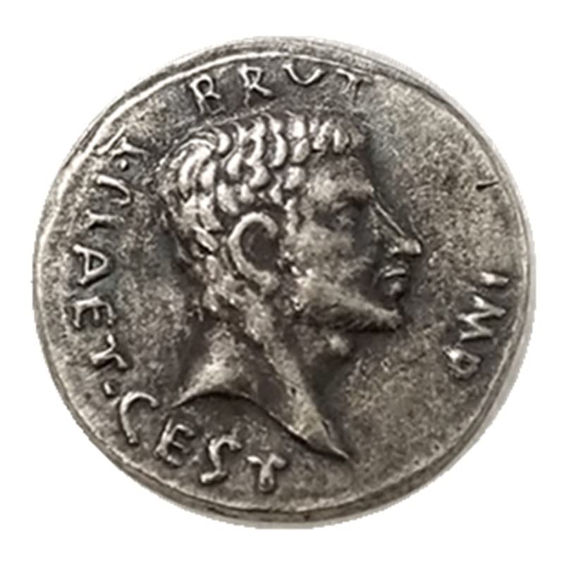 Monete romane antiche, monete argento da collezione romana, moneta antica roma, monete europee vecchie per collezionisti, regali portafortuna (Ancient Rome-Brutus Eid Mar)