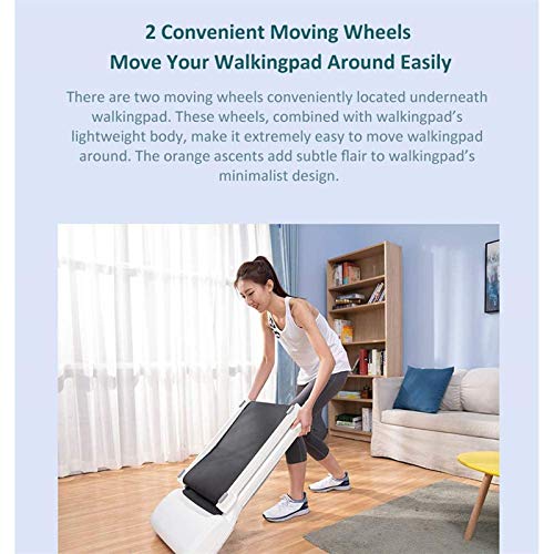 Treadmill Walking Pad Foldable Training Apparatus Smart Electric Walk Machine Aerobic Exercise Home Sport Fitness Equipment,White - Afbeelding 3