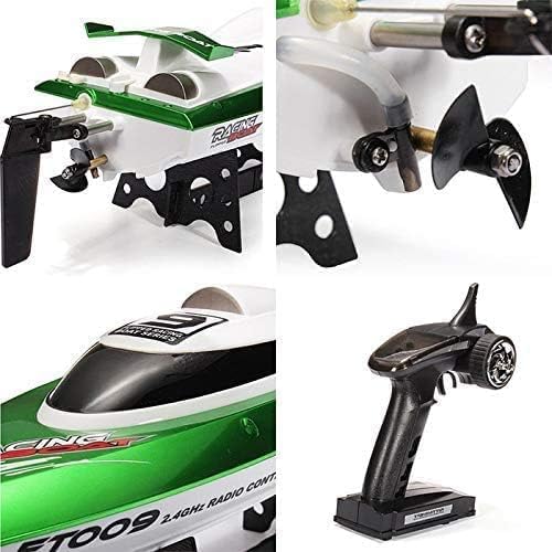 Close-up of the SOWOFA FT009 speedboat's propeller and rudder assembly