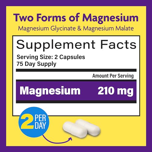InnovixLabs Advanced Magnesium Capsules - 150 Ct, 210 mg - Chelated Magnesium Glycinate and Malate, High Absorption, Promotes Relaxation, Bones, Muscle Health, Vegan Magnesium Malate Sleep Supplement - Image 4
