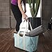 CleverMade Collapsible LUXE Tote - Aqua 1 Pack 30L / 8 Gal - Reusable Utility Grocery Shopping Storage Bag Organizer w/ Handles Reinforced Bottom